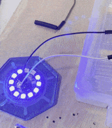 lights inside the kubernetes logo