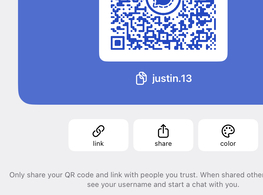 Signal QR code with option on the bottom